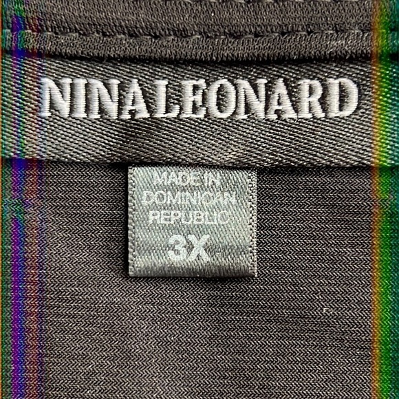 Nina Leonard Grommet-Accent Swing Crepe polyester spandex minimalist Dress 3X - Picture 5 of 5